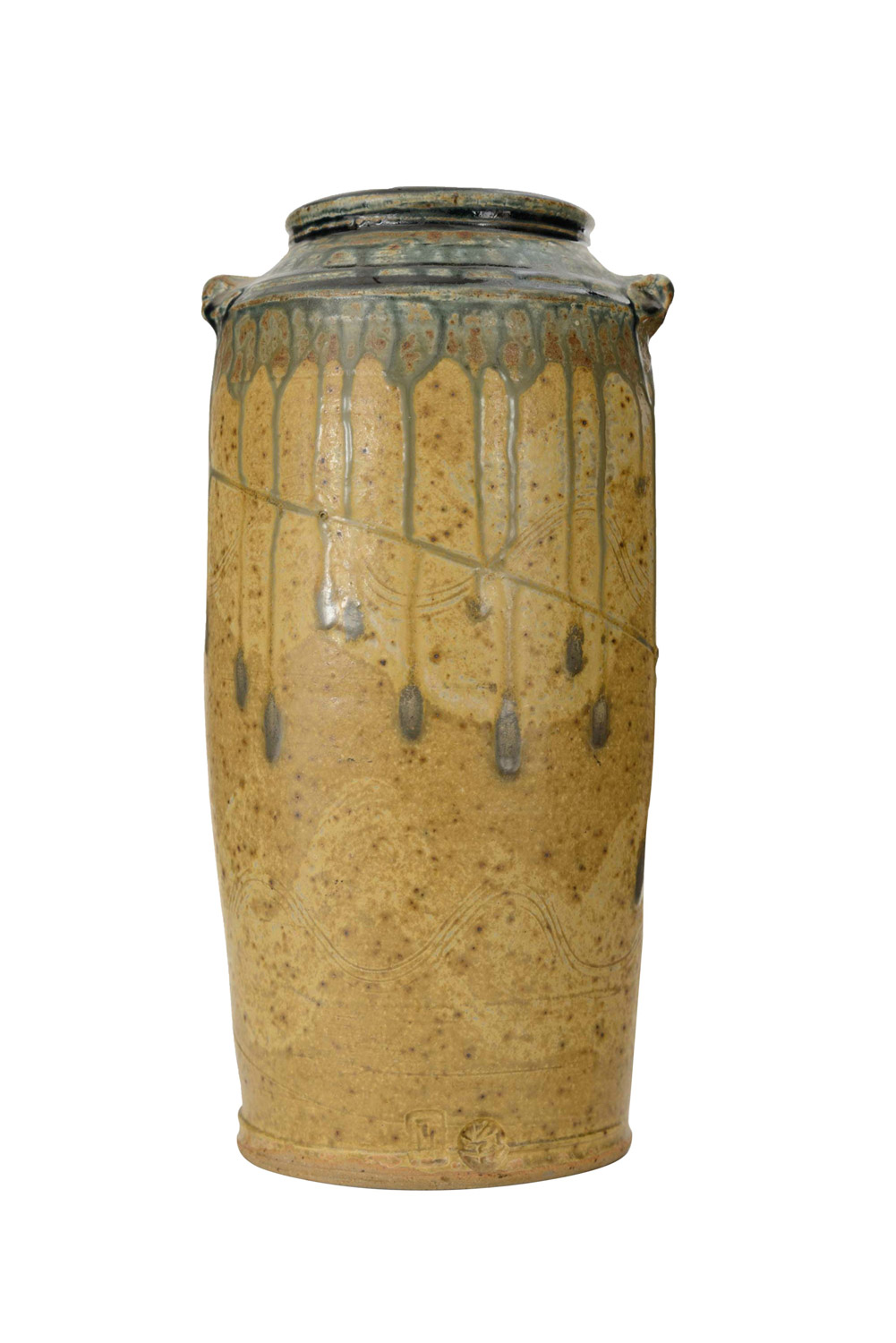 American mission drip glazed earthenware urn