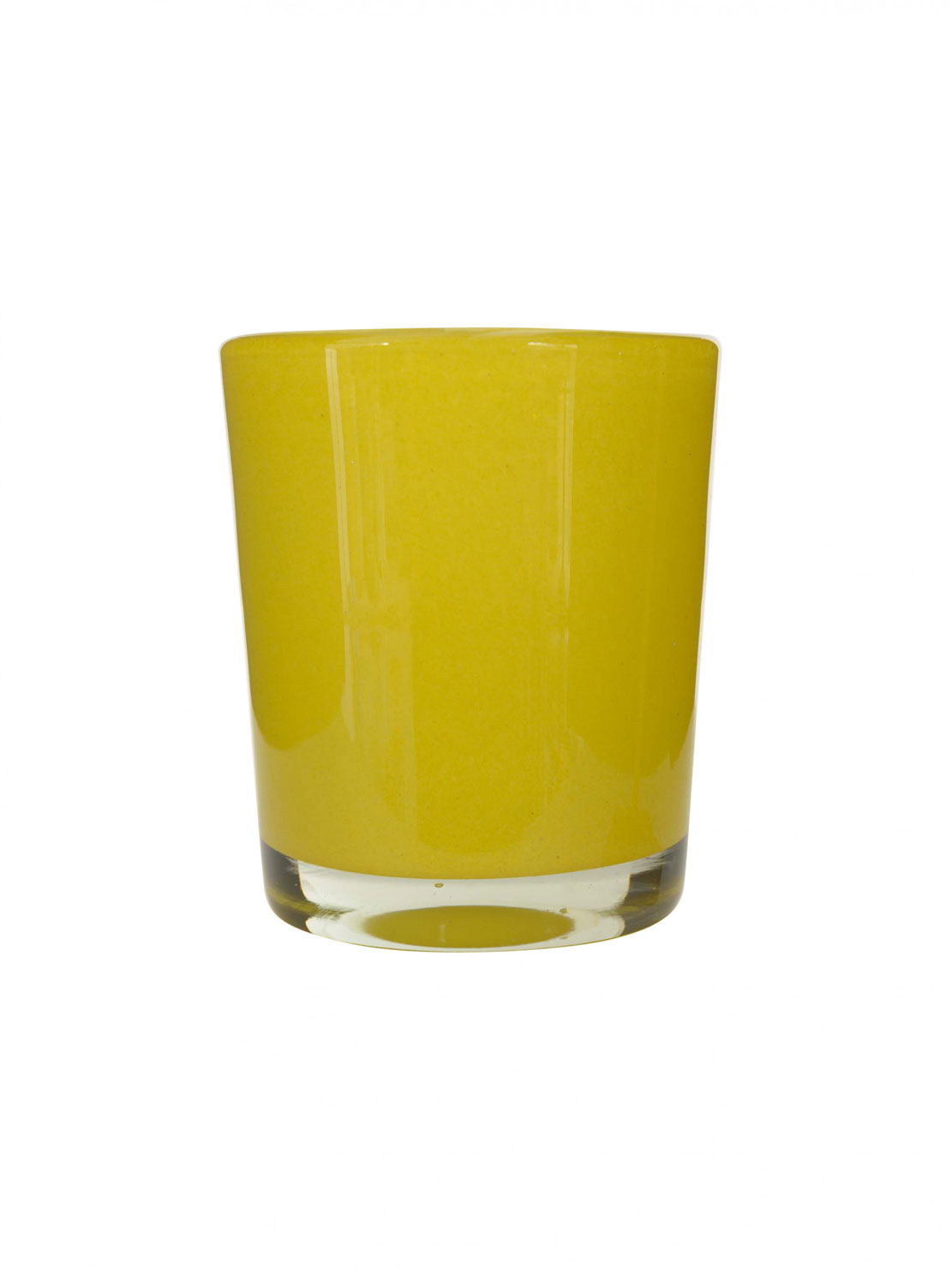 Scandinavian mid century yellow glass vase