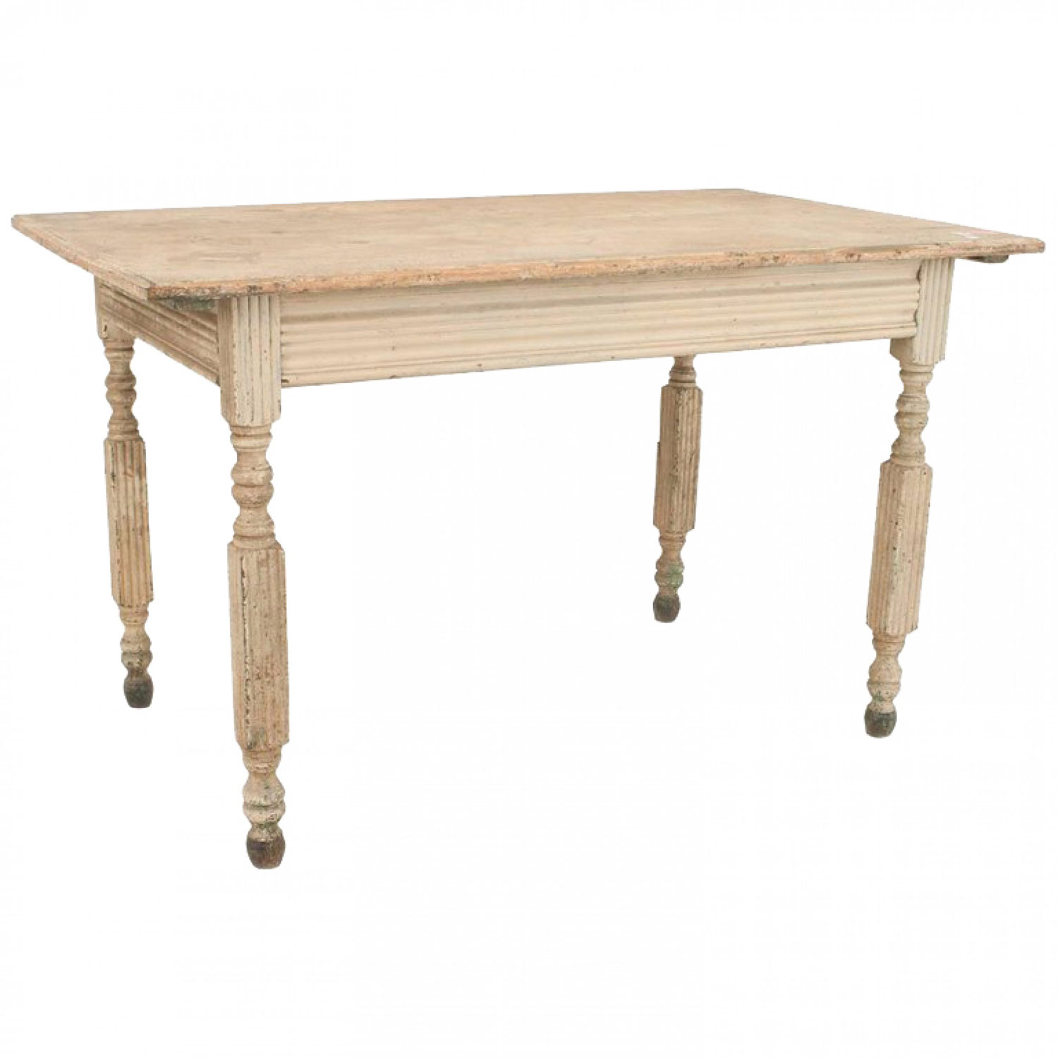 American country grey painted dining table