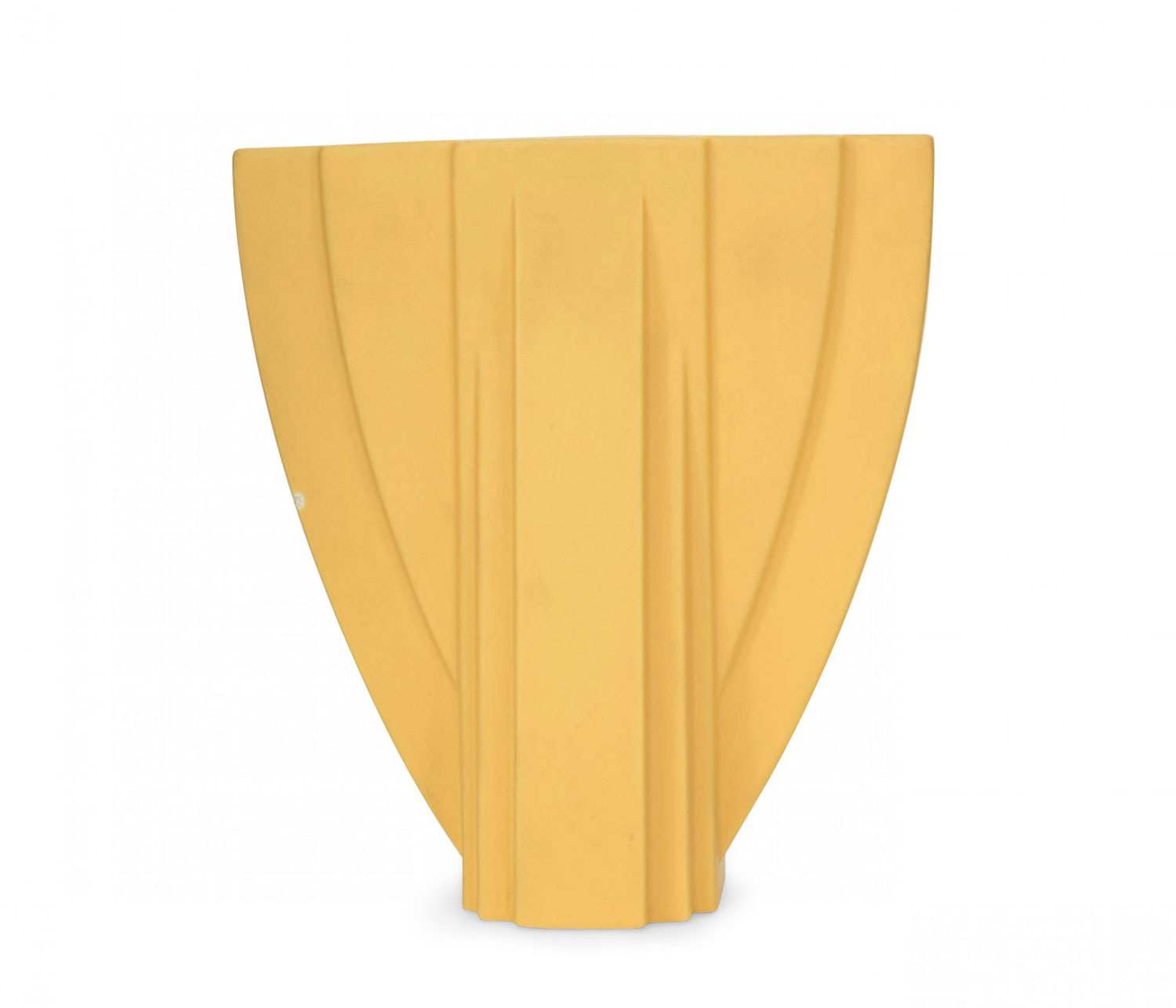 Vintage french art deco dumas yellow ceramic vase