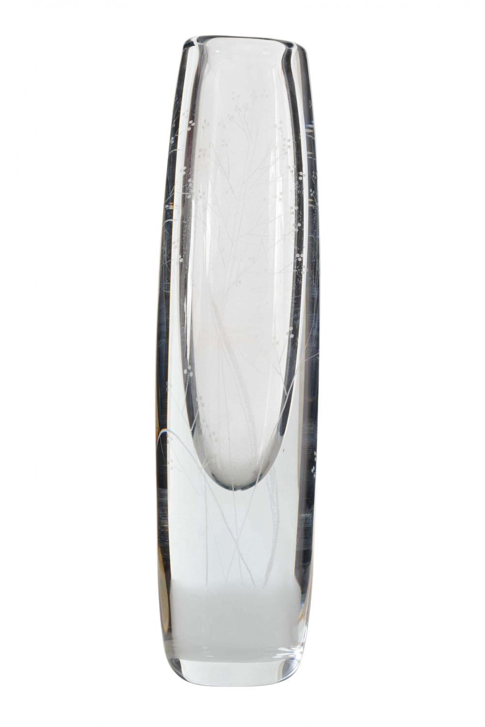 Scandinavian mid century art glass bud vase