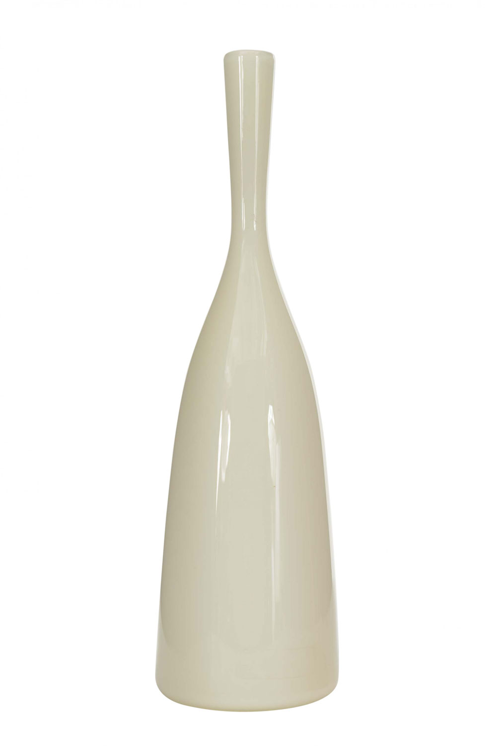 Scandinavian mid century white glass bud vase 6