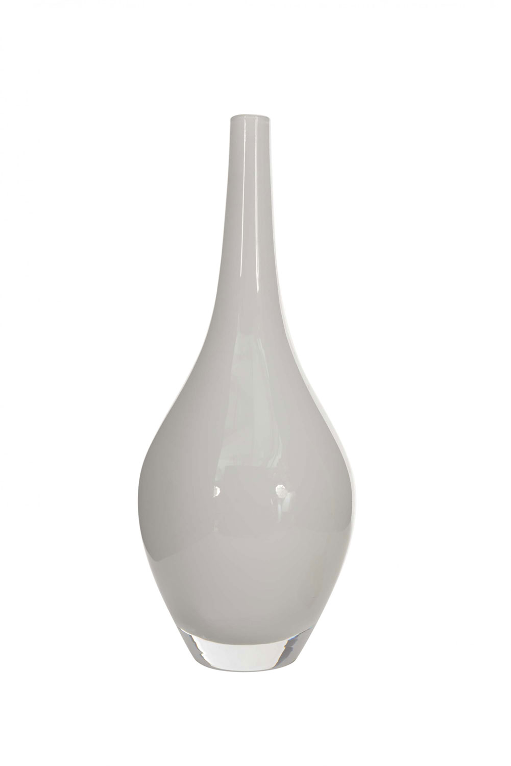 Scandinavian mid century white glass bud vase 7