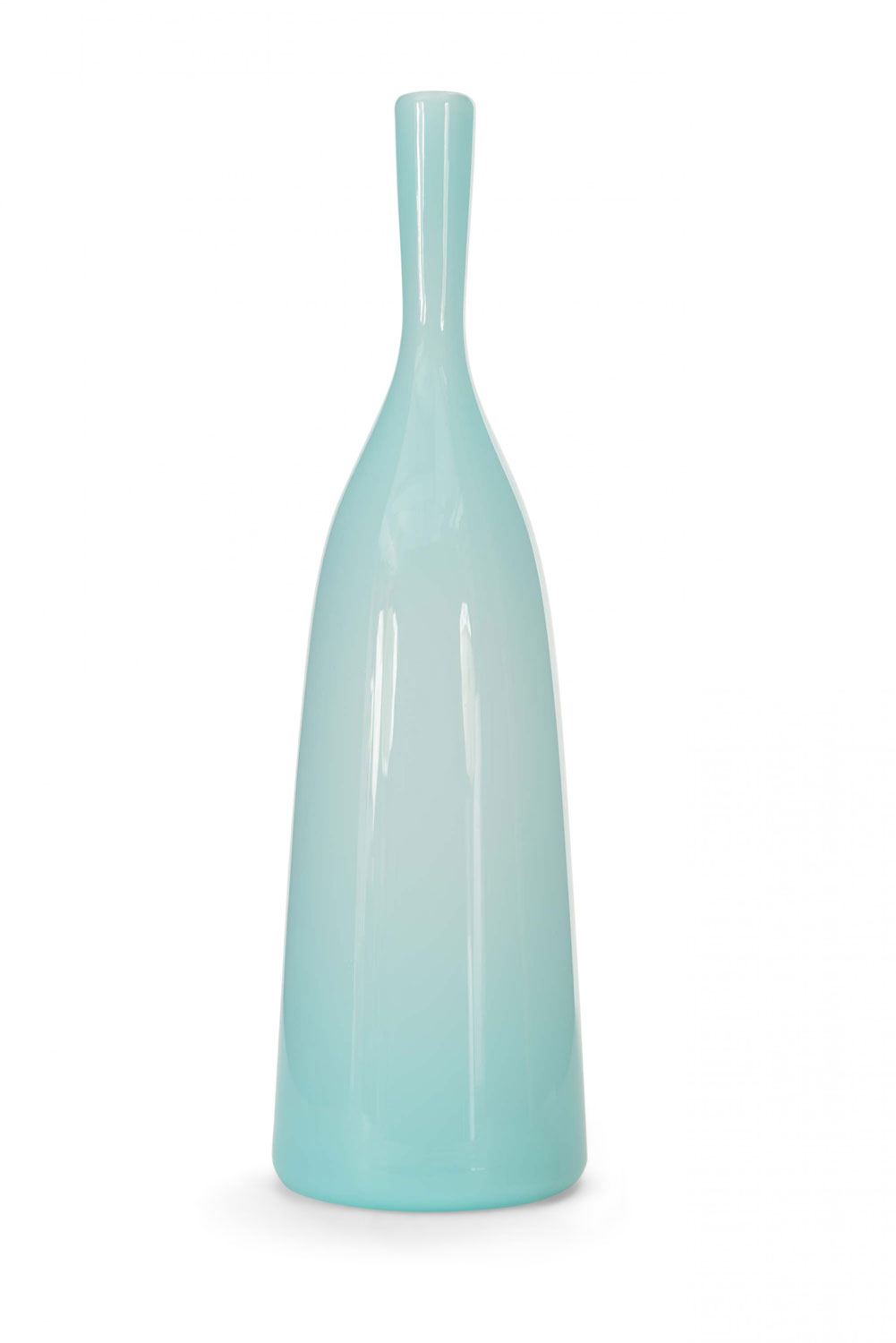 Scandinavian mid century light blue glass bud vase