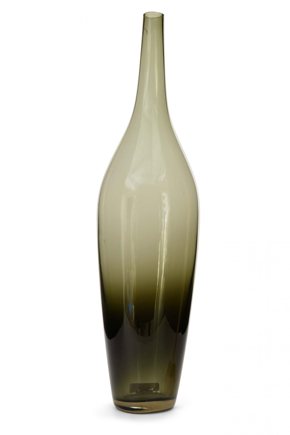 Scandinavian mid century ombre gray glass vase 1