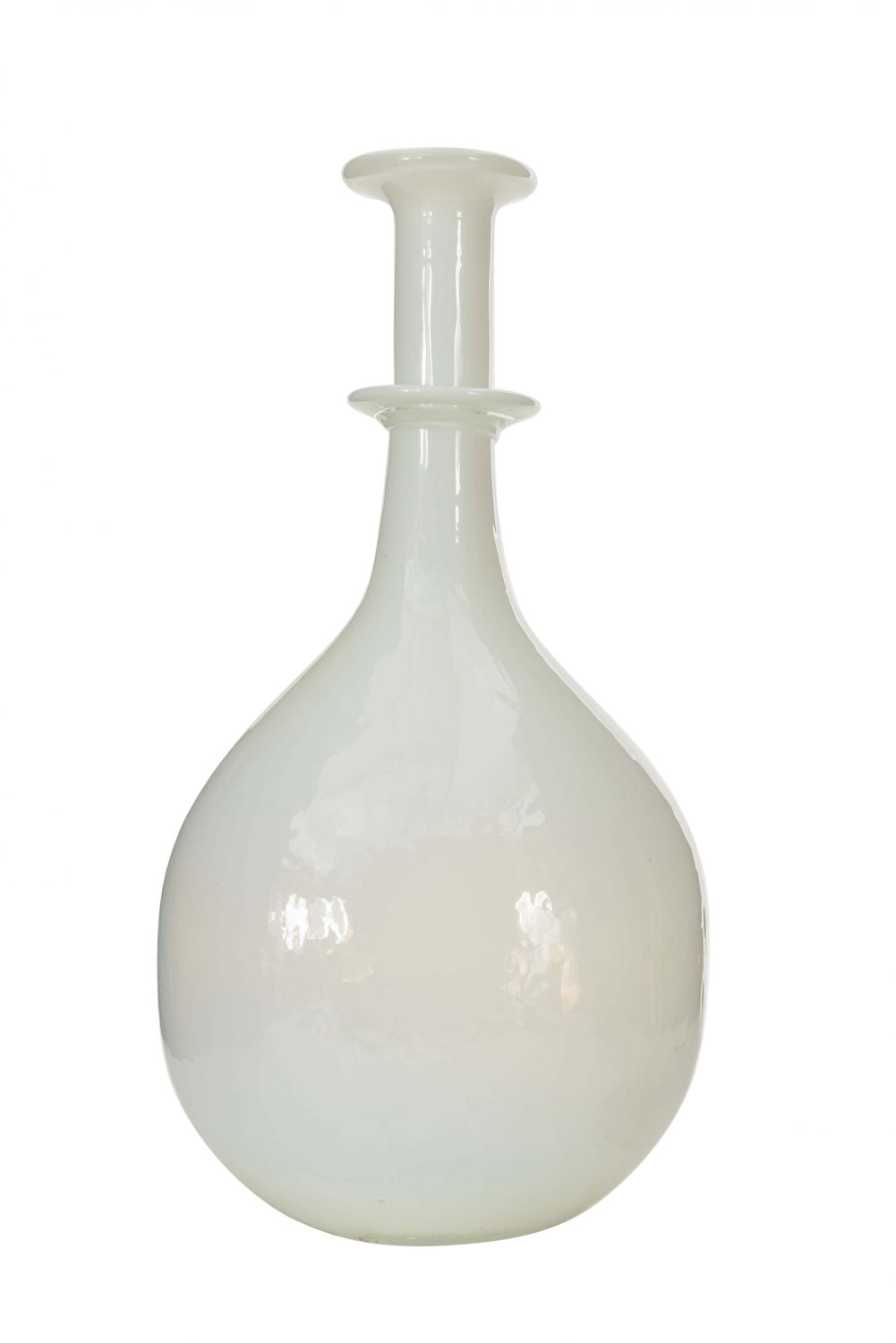 Scandinavian mid century white glass vase 2