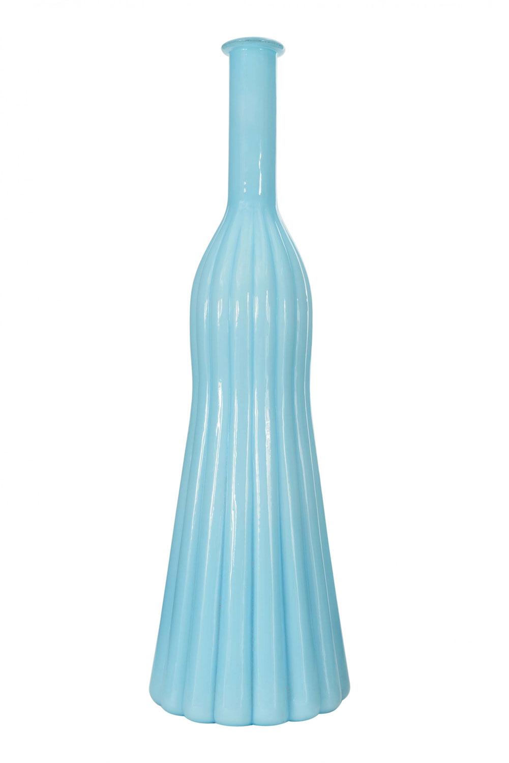 Scandinavian mid century light blue bud vase