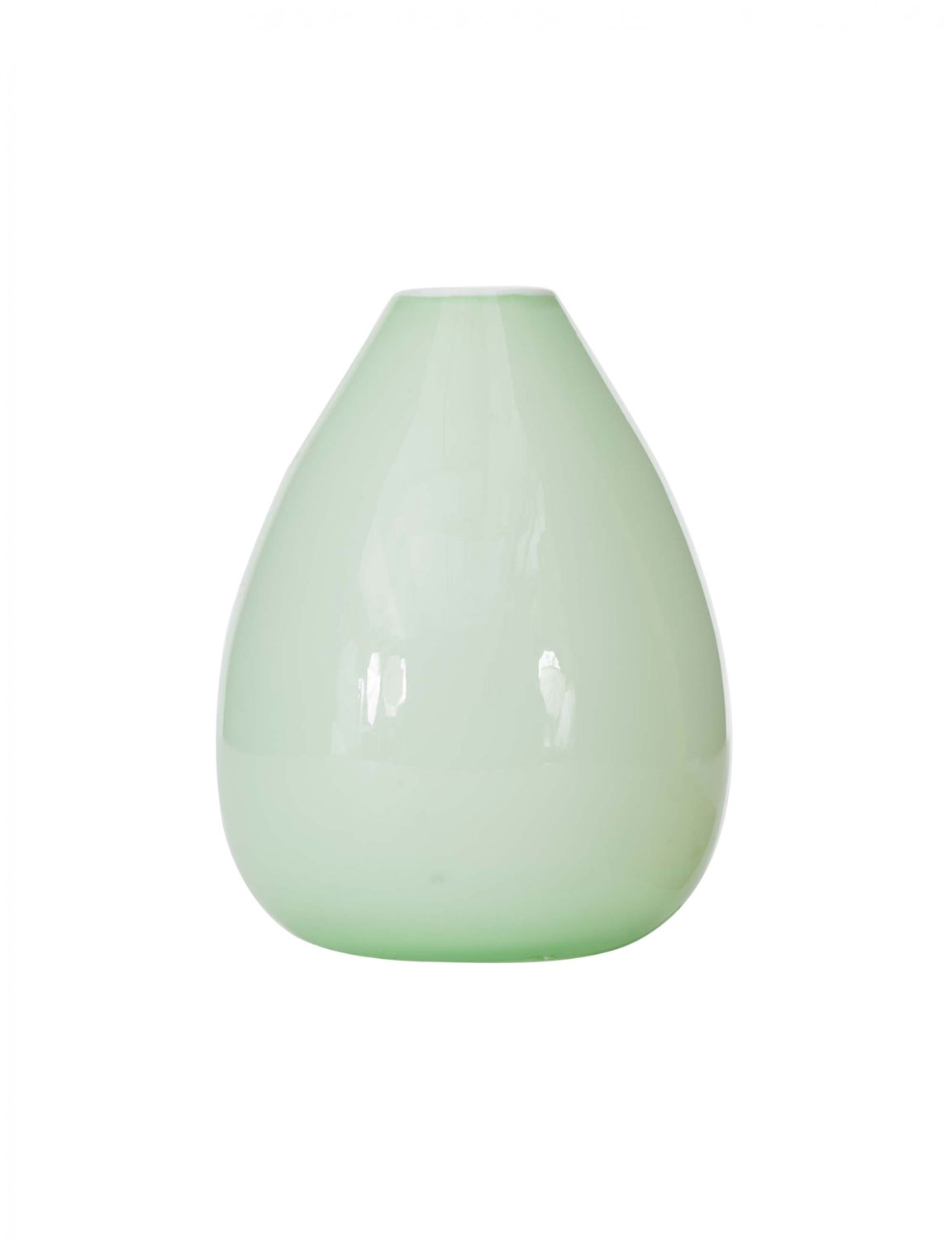 Scandinavian mid century mint green glass bud vase