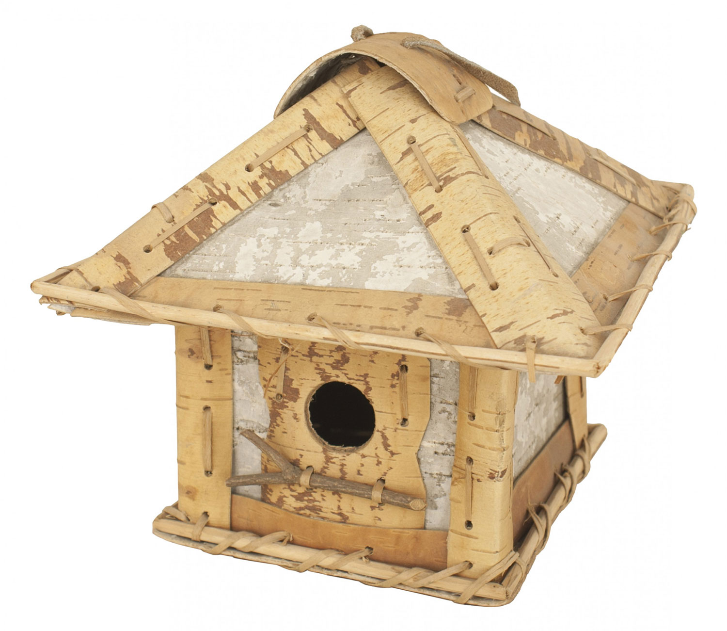 Rustic adirondack bird house