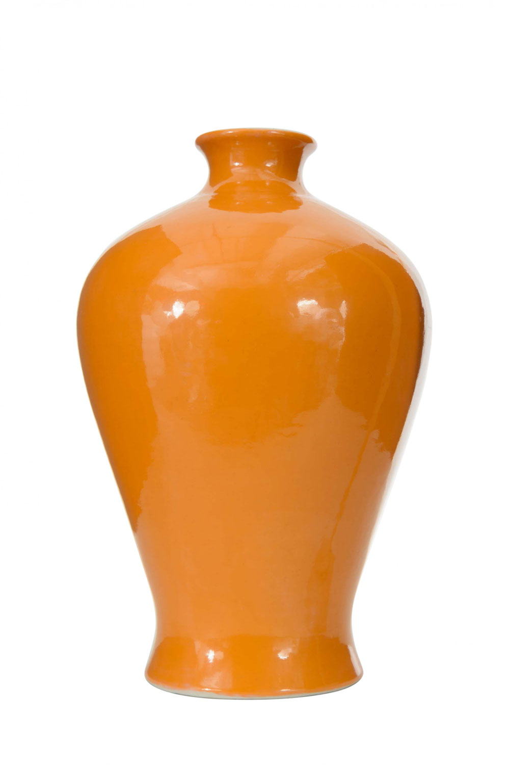 Orange glazed ceramic vase 2