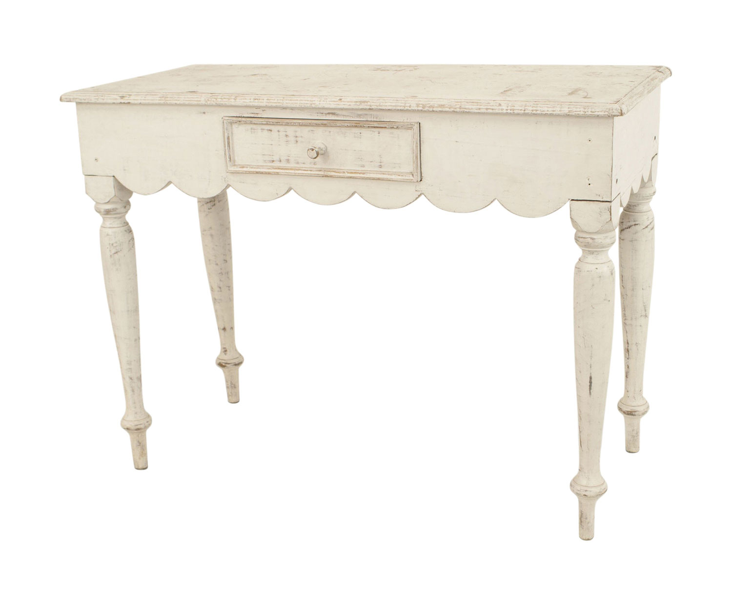 American country white painted console table