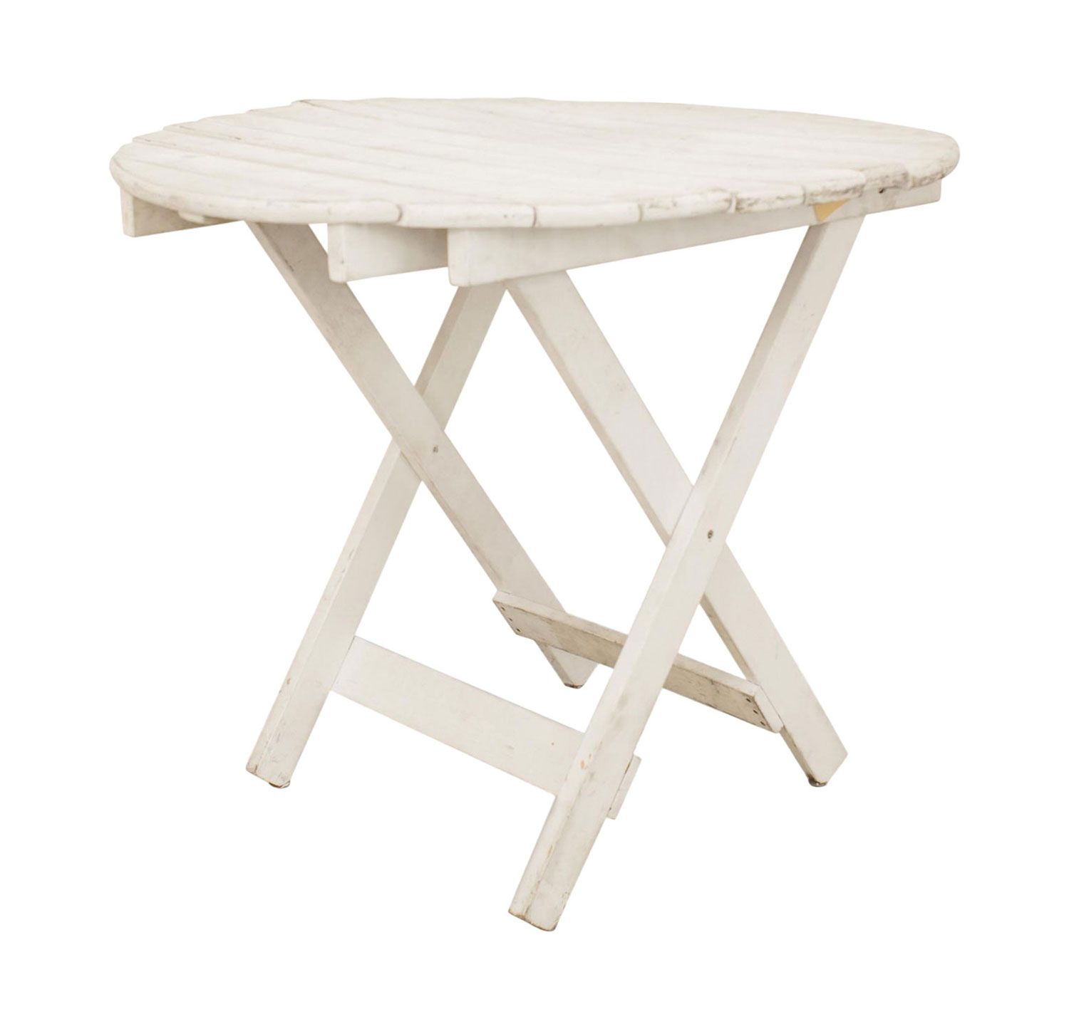 Outdoor white painted cafe table
