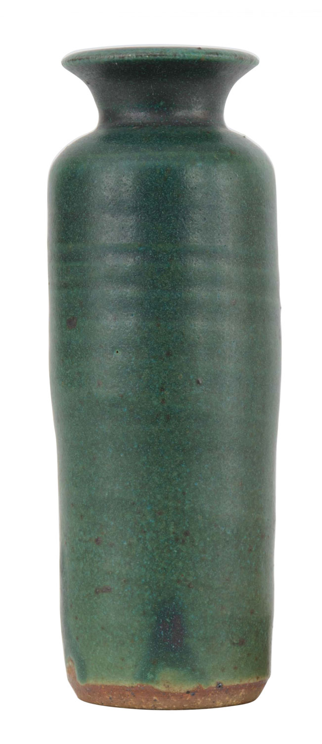 Green and blue ceramic bud vases 1