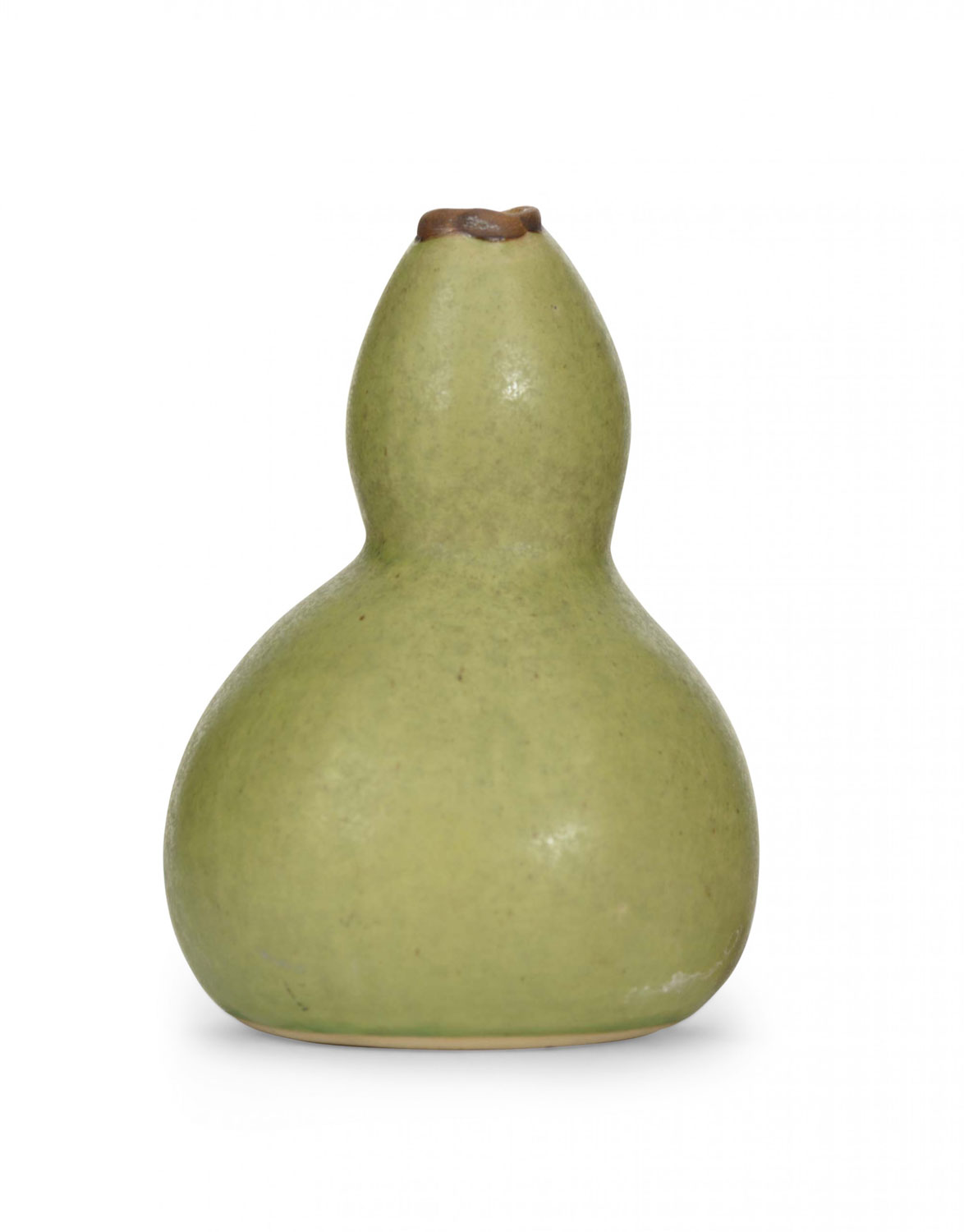 Green lobed ceramic vases