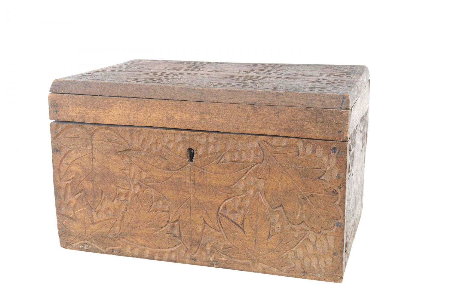 Rustic continental walnut box