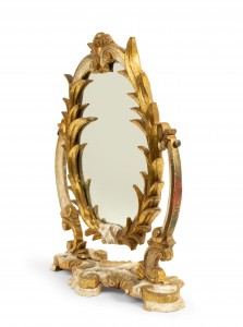 Italian rococo style gilt carved dressing table vanity mirror