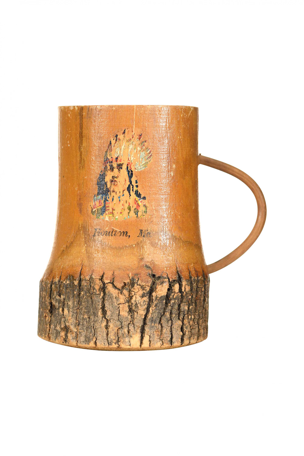 Vintage rustic wooden mug