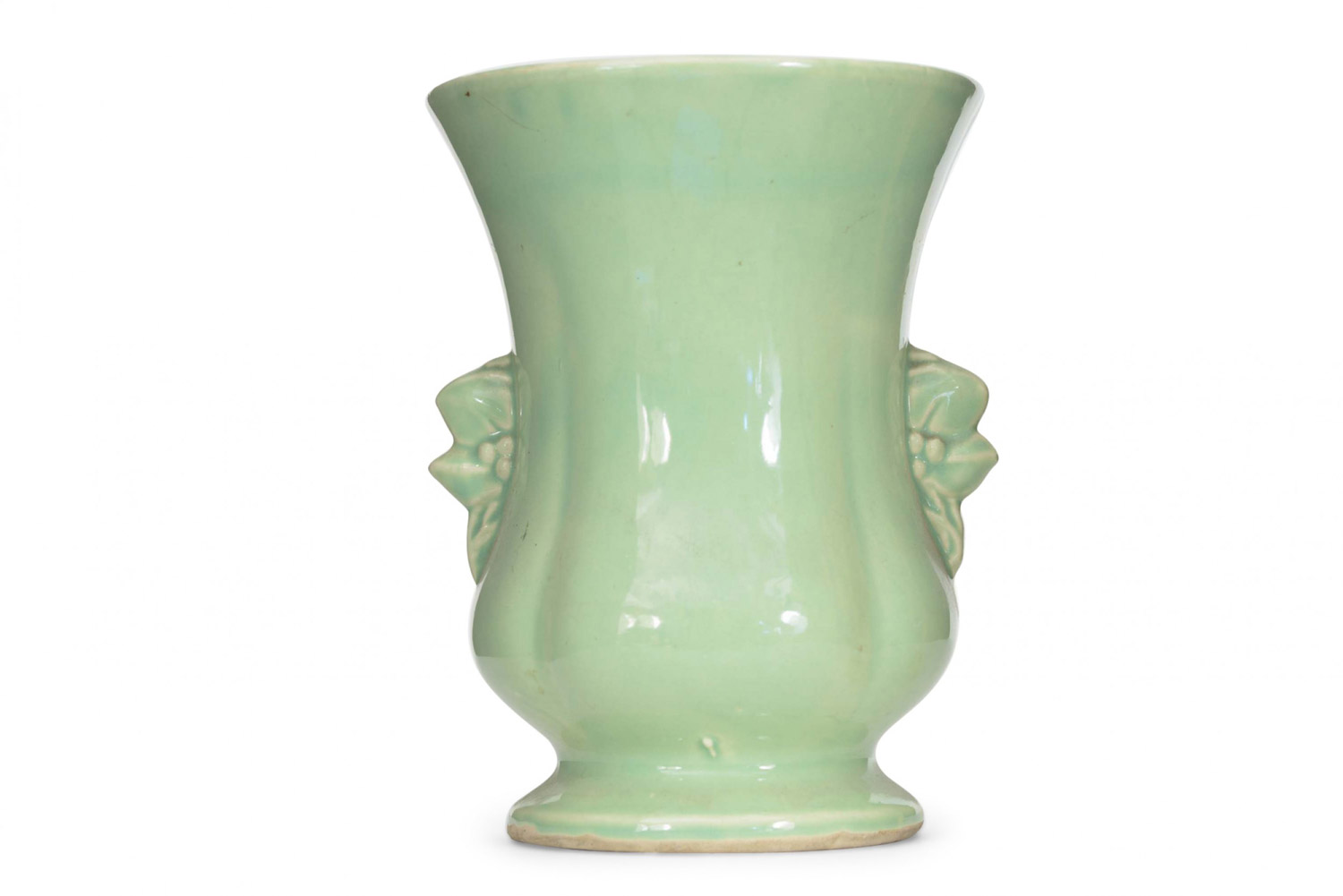 Green glazed ceramic vase 14
