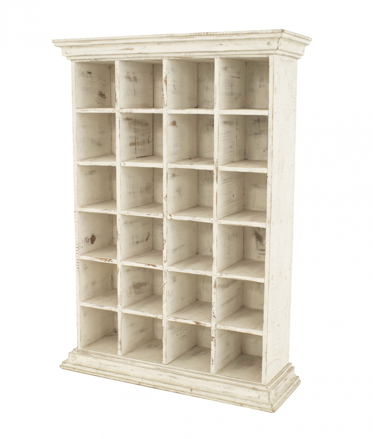 Victorian country white apothecary cabinet