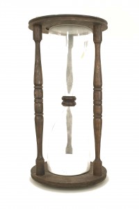 English renaissance wood hour glass