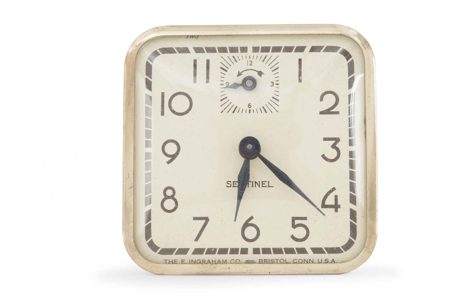 Mid century square cream clock