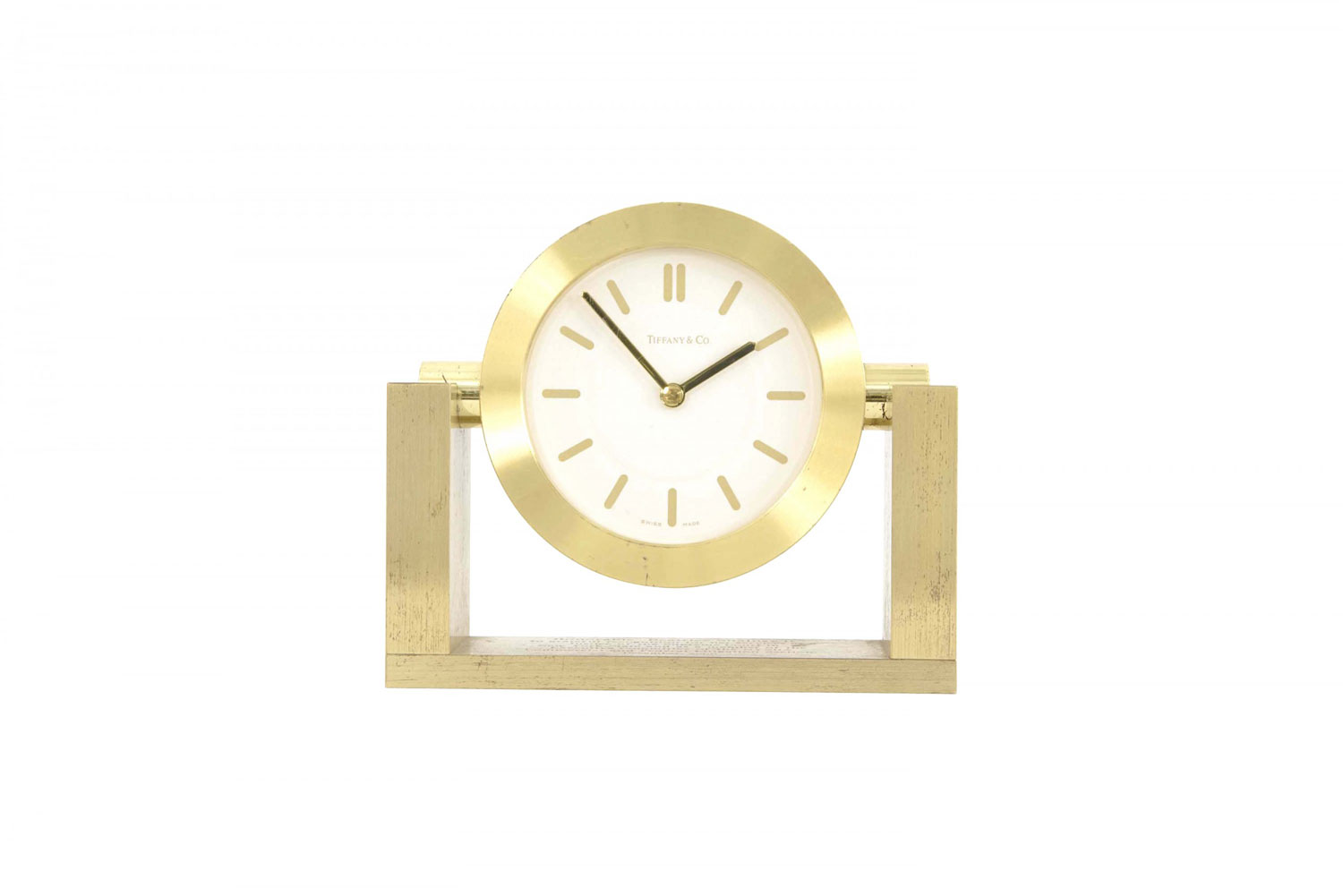 Tiffany bronze round swivel clock