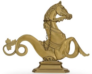 Italian venetian brass seahorse figures