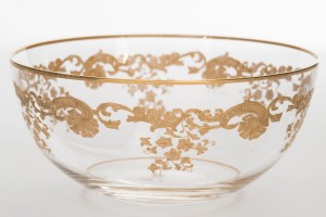 English victorian gilt glass bowl 1