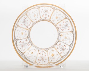 English victorian gilt glass plate
