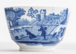 English victorian blue and white porcelain bowl