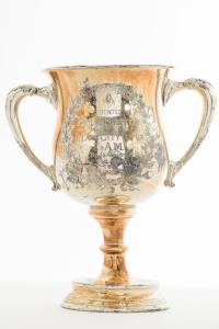 Mid century silver metal trophy