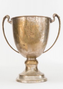 Silver plated trophy
