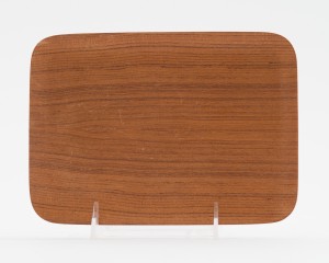 Rectangular wooden plate