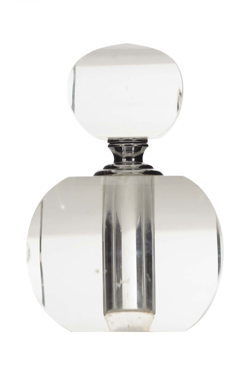 Geometric glass perfume bottle