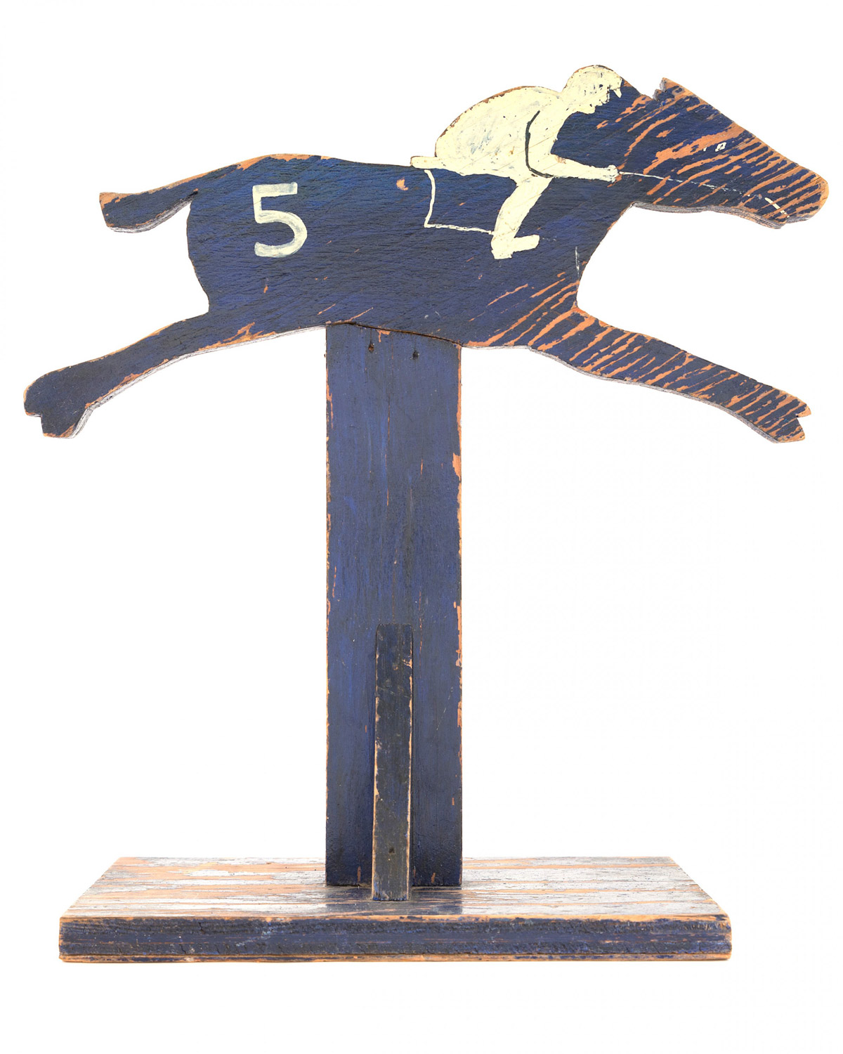 American country wooden horse rider sculpture