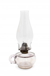 Vintage glass oil lamp 15
