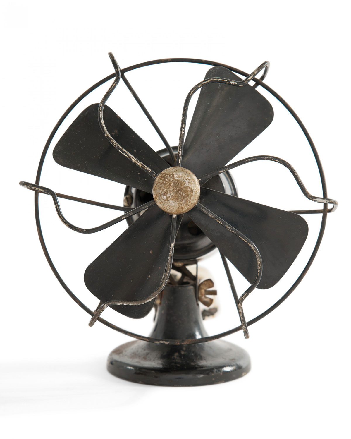 Vintage black metal polar cub electric fan