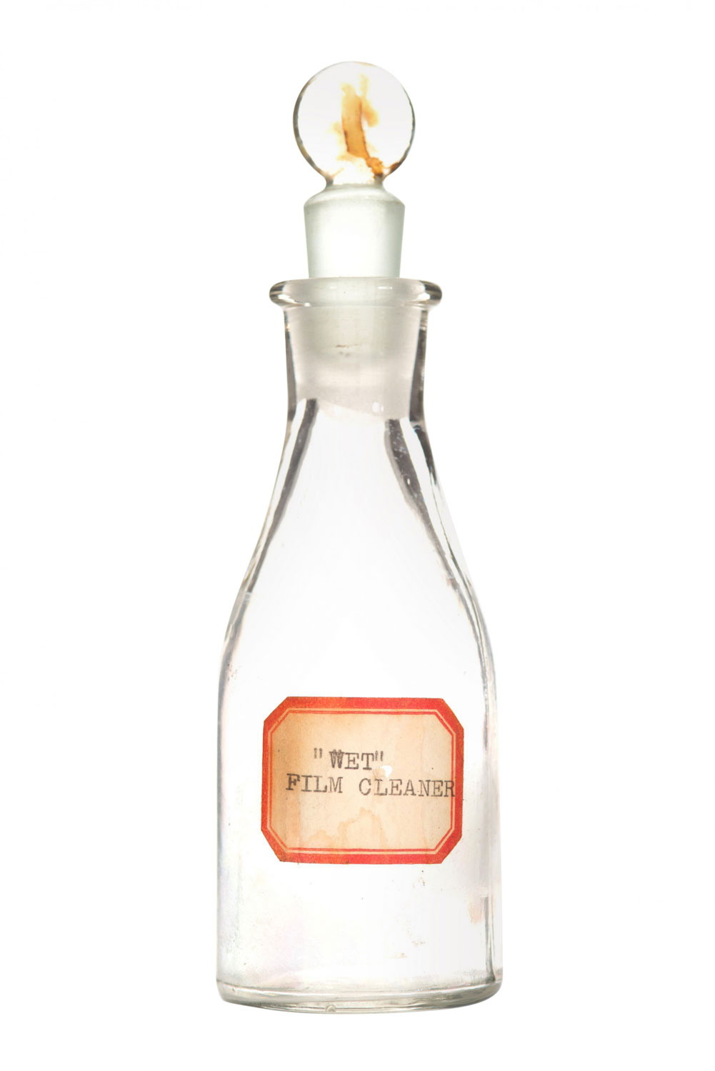 Vintage glass film cleaner bottle