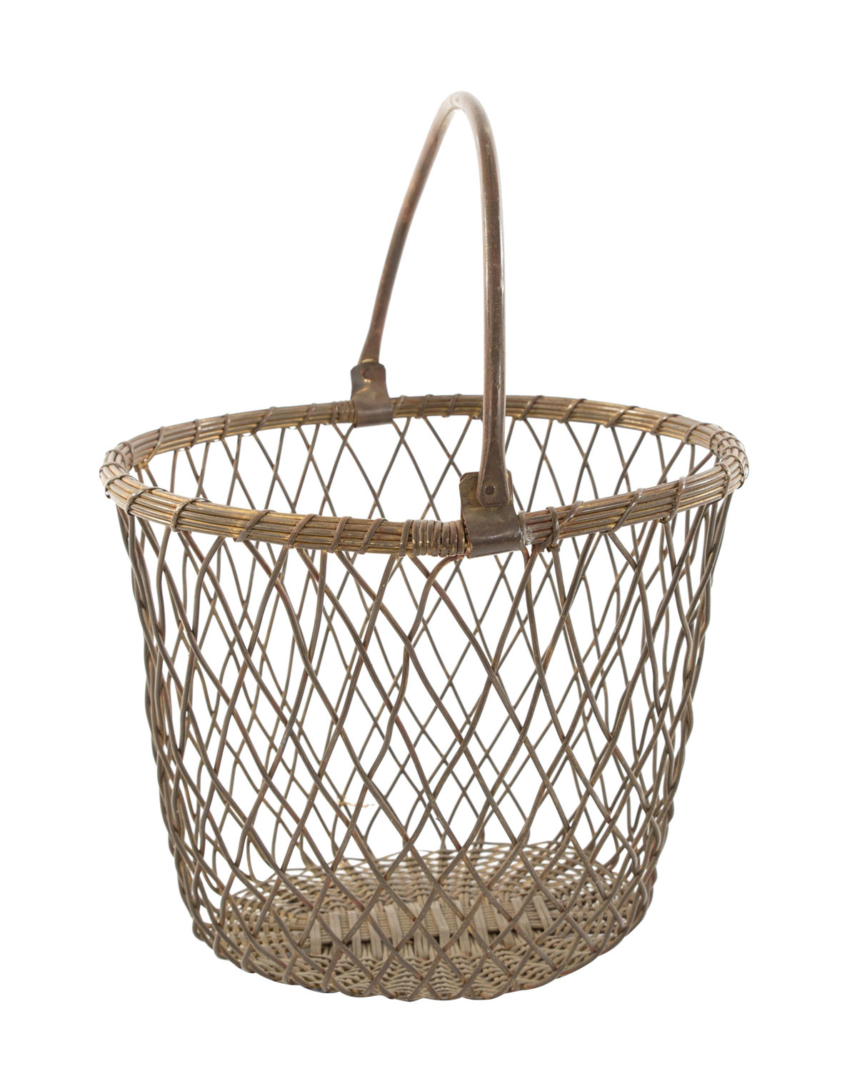 Vintage wire lattice basket