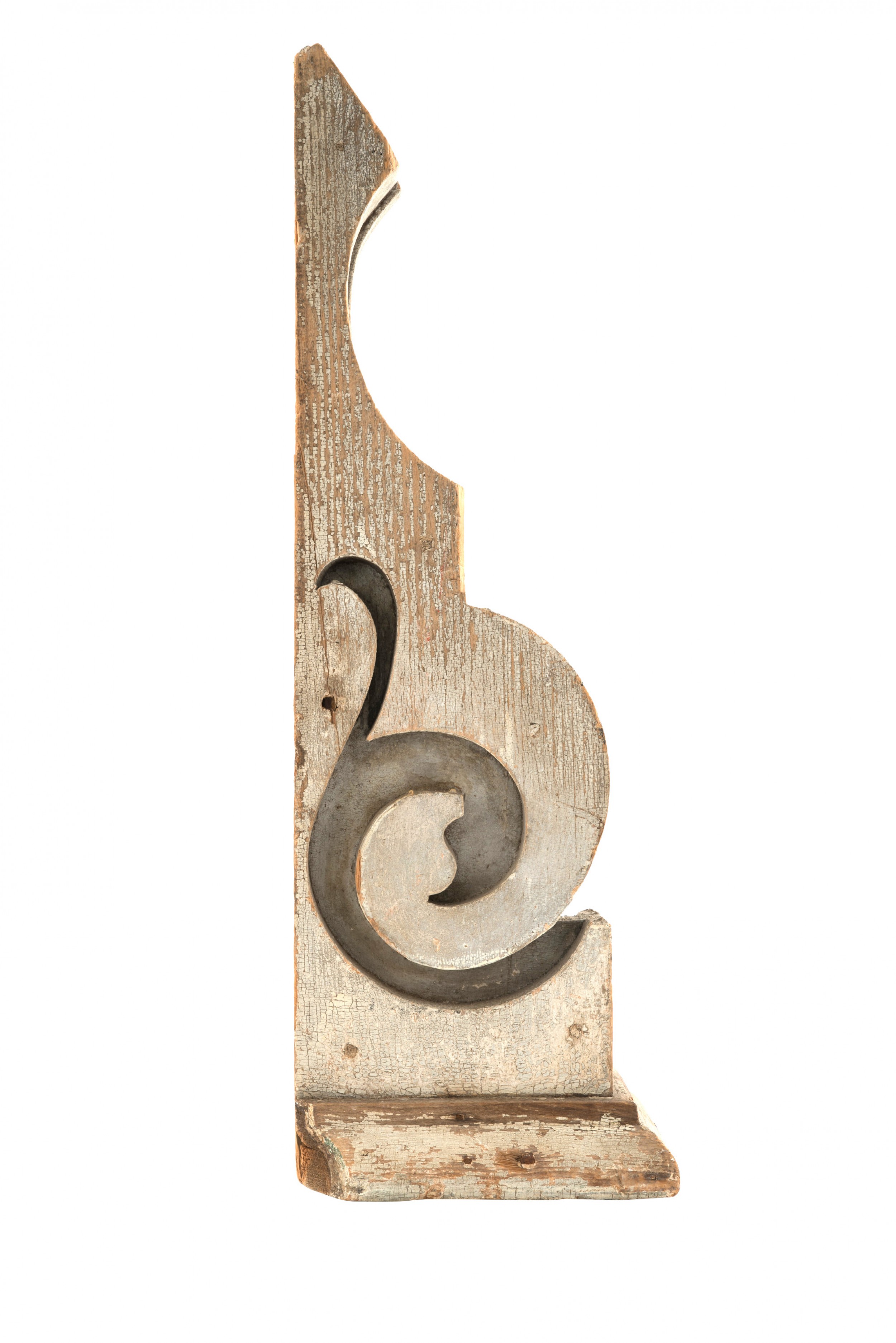 Vintage carved wood architectural wall ornament 1