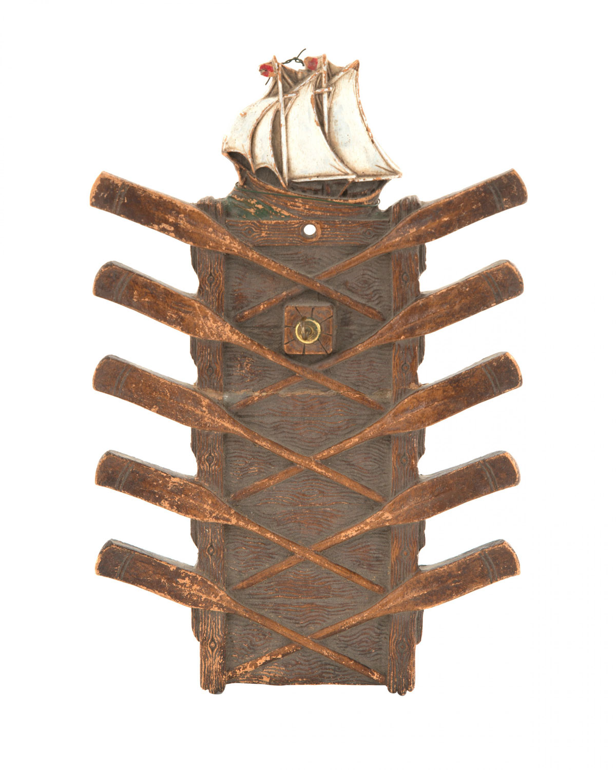 Rustic resin nautical wall rack