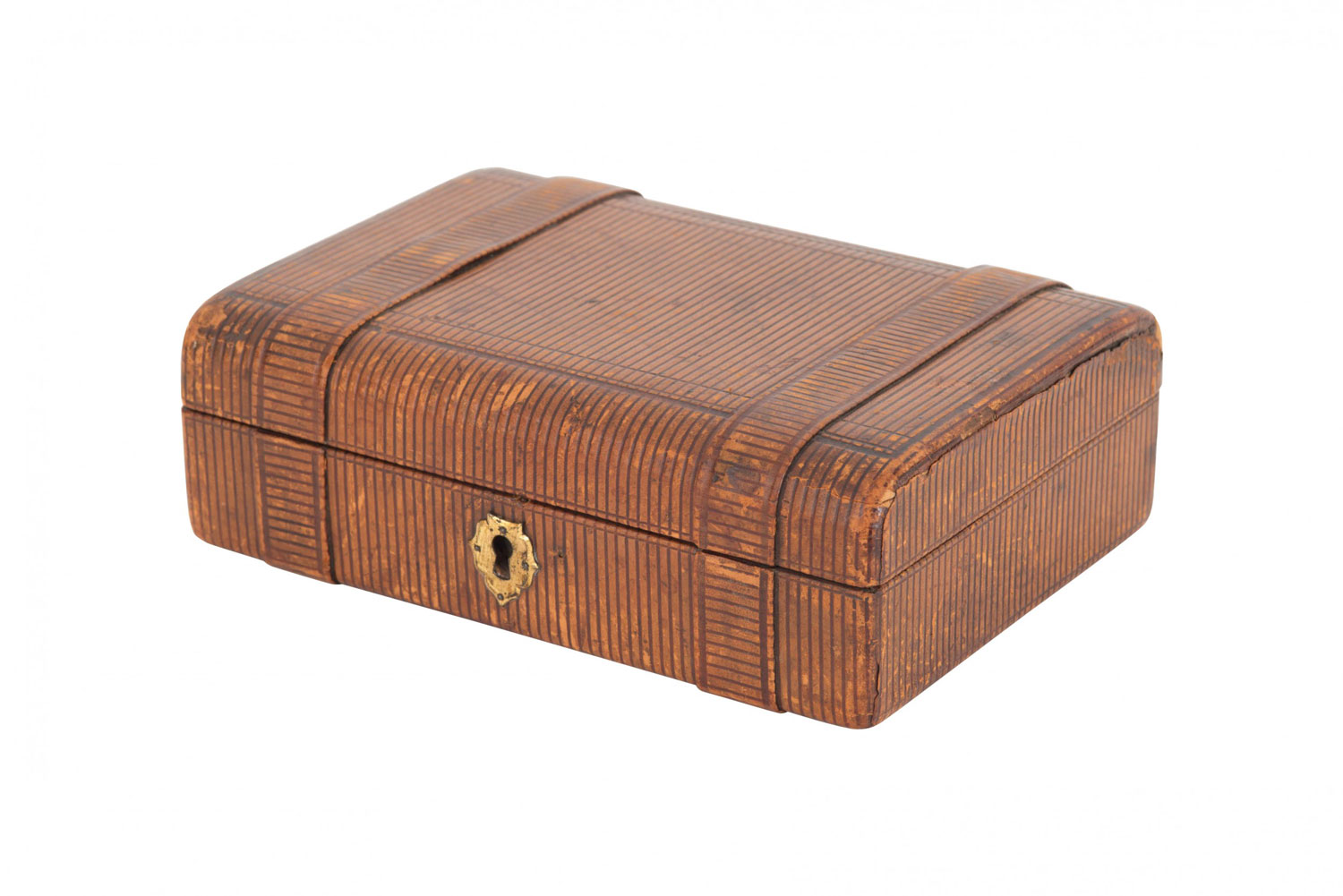 English victorian Style brown leather box 3