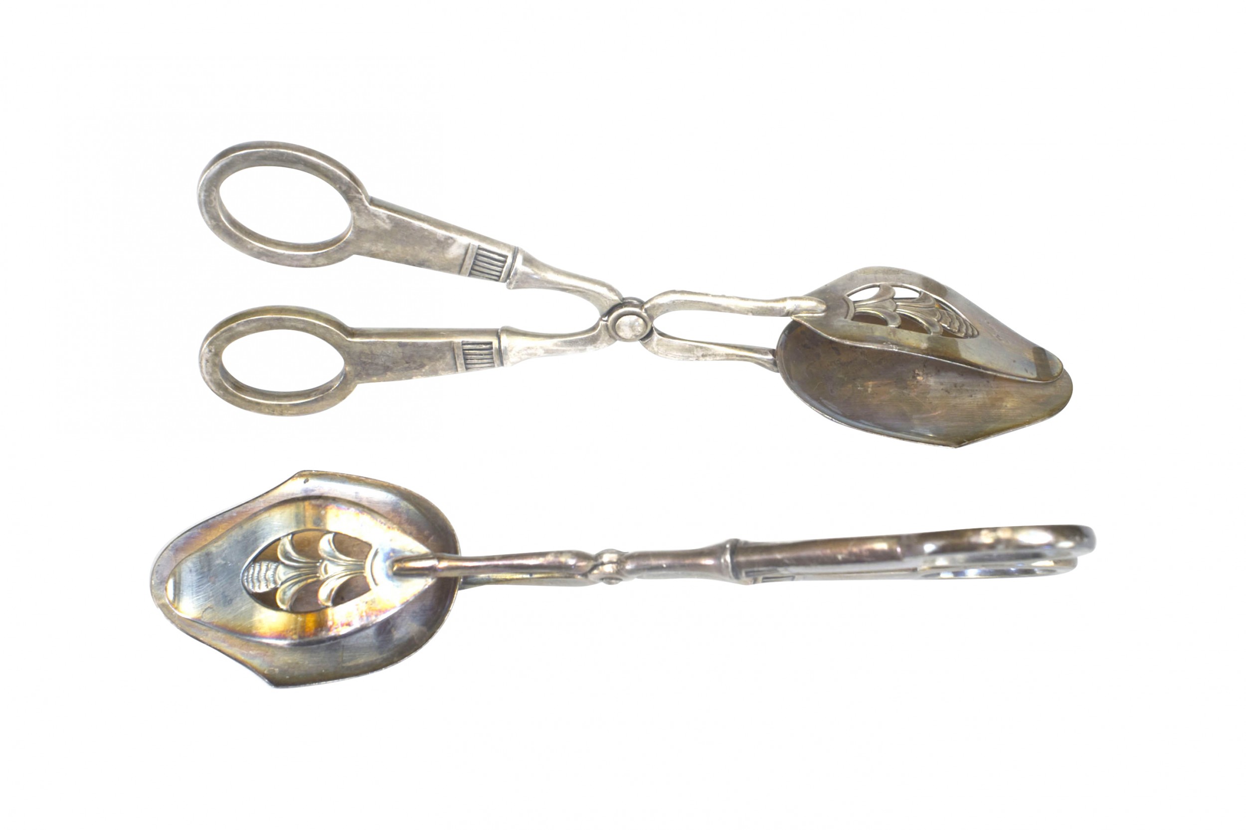 English art deco asparagus tongs