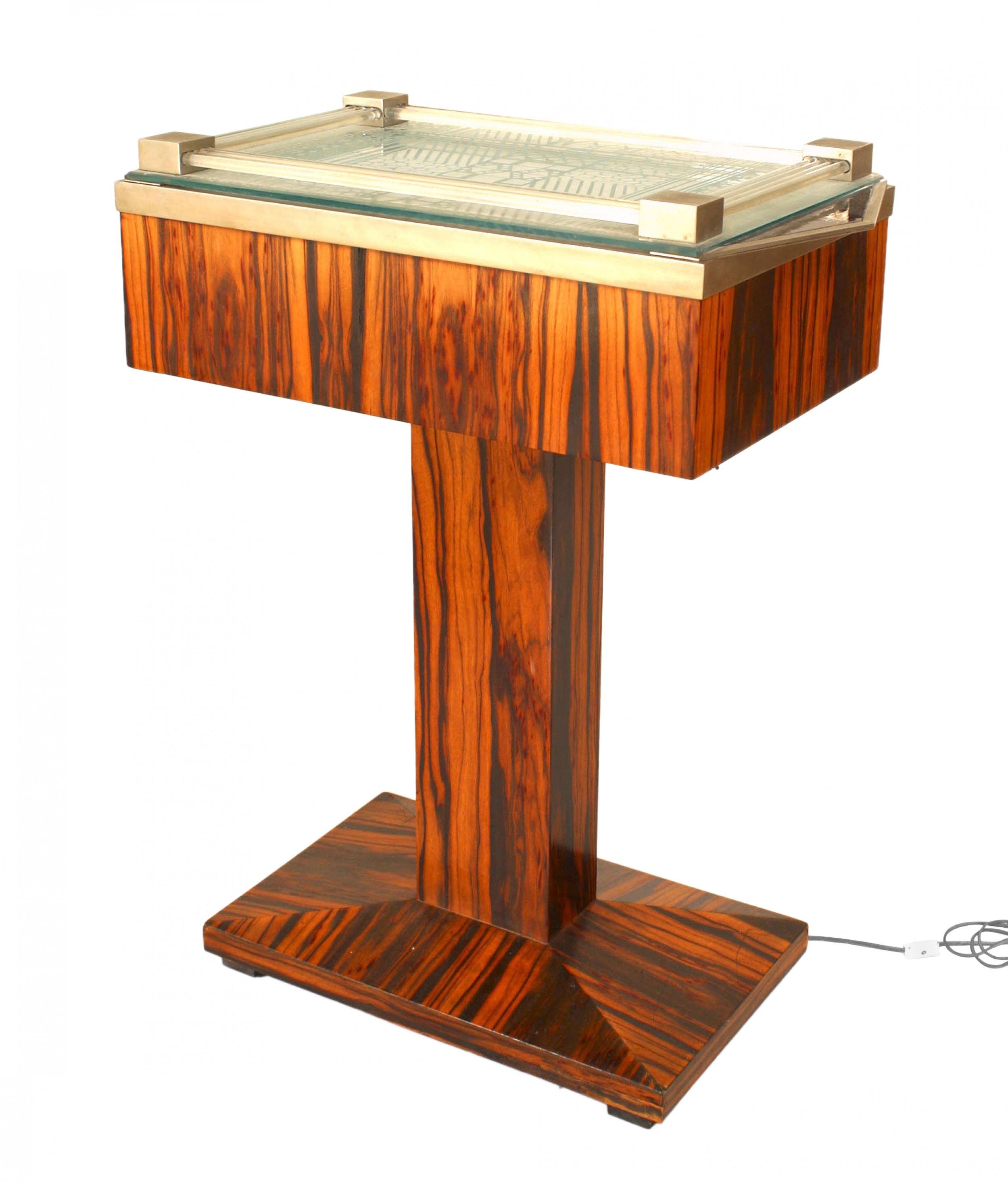 French art deco palisander wood end table