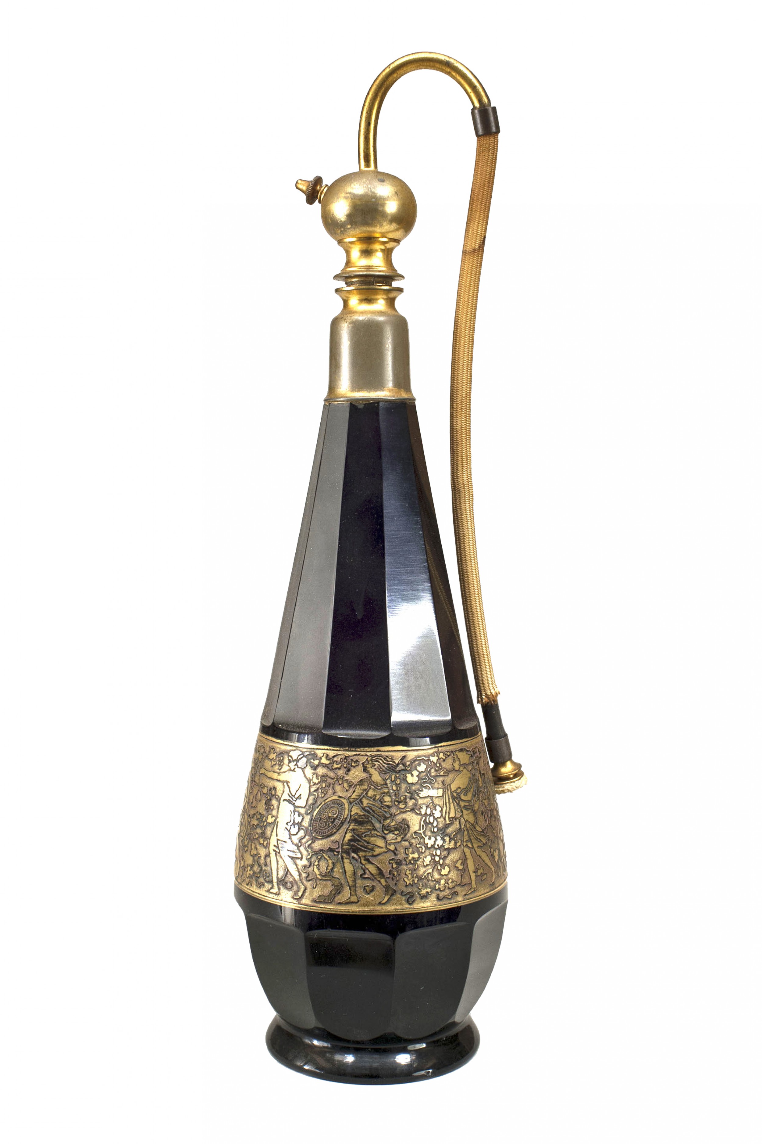 Czech art deco moser crystal perfume bottle