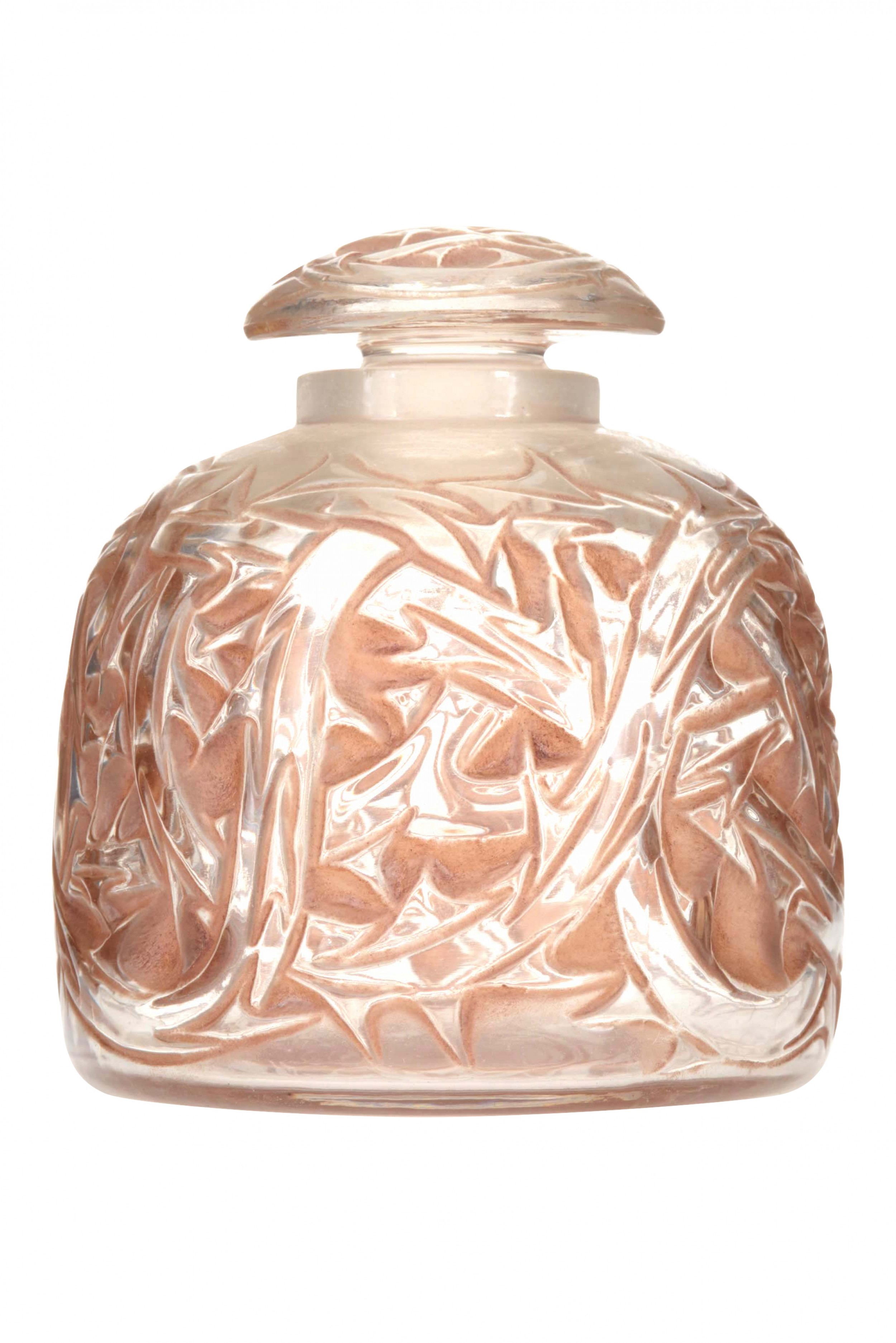 French art deco floral lalique perfume bottle