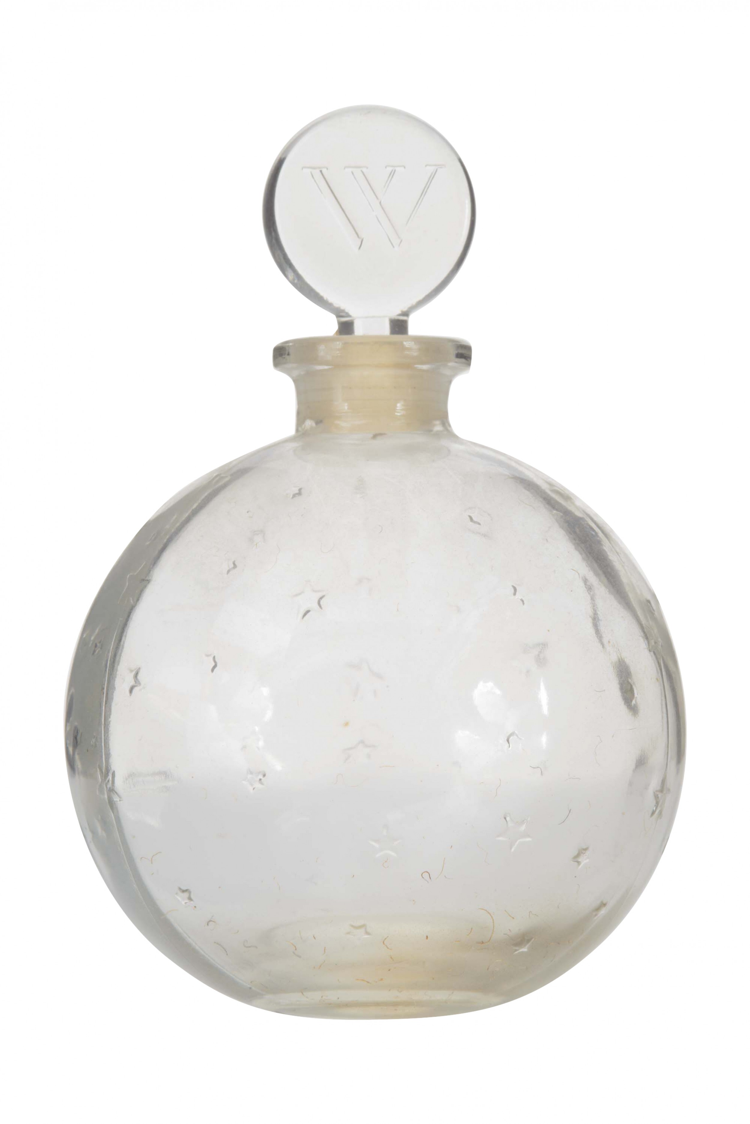 Accessories vanity item perfume bottle art deco french glass niv176