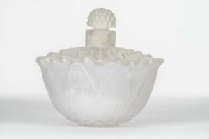 French art deco lalique lotus flower perfume bottle