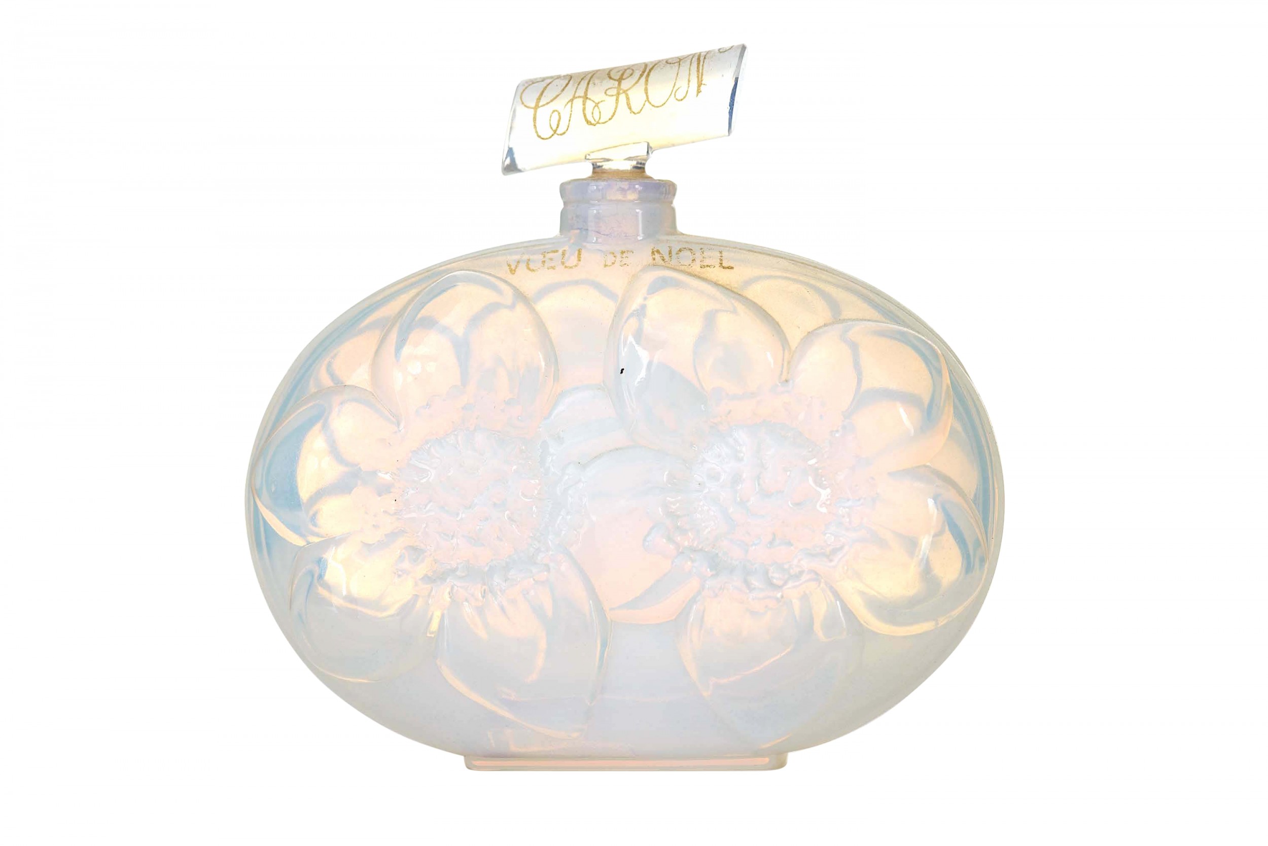 French art deco caron opalescent perfume bottle