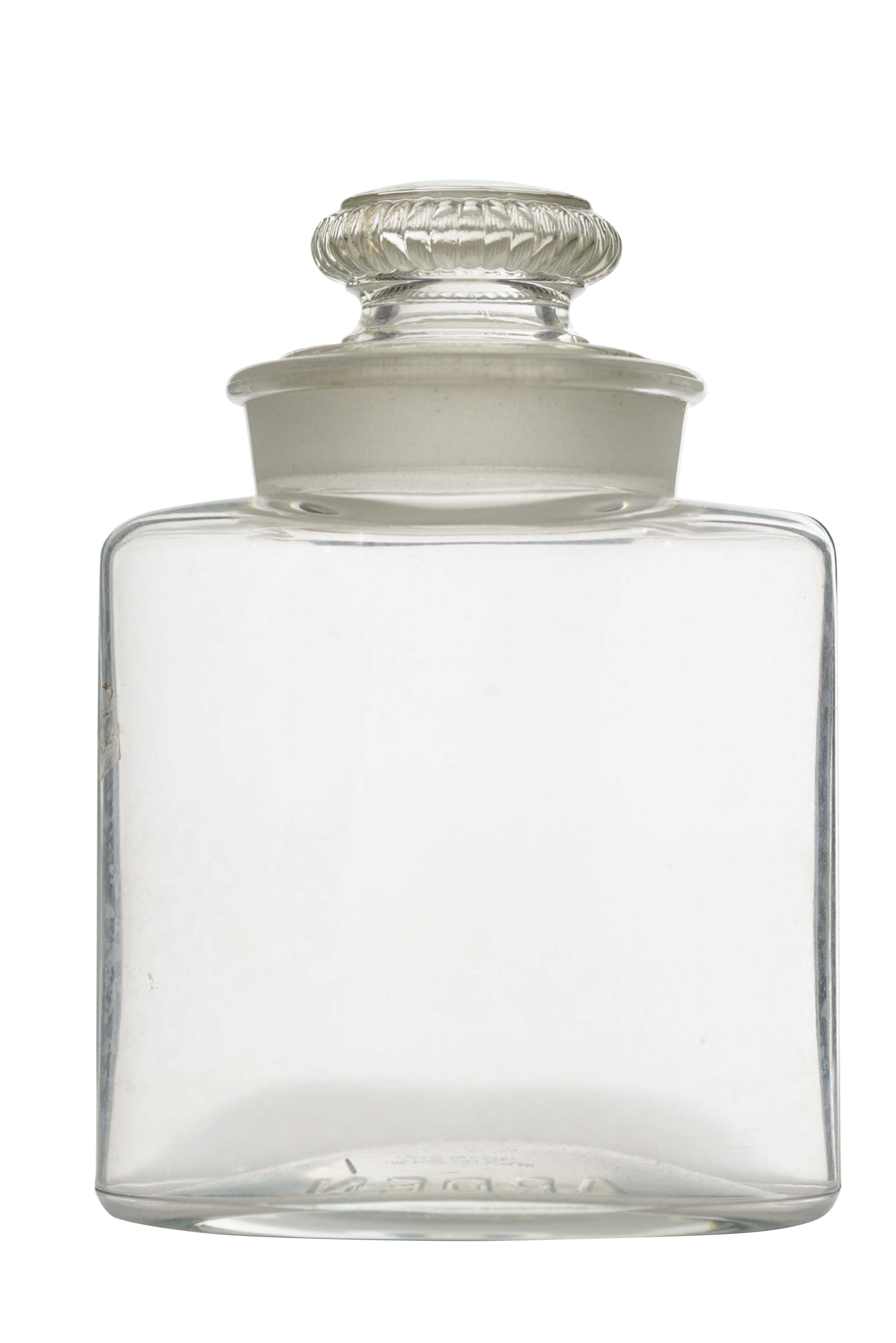 Vintage glass vanity jar